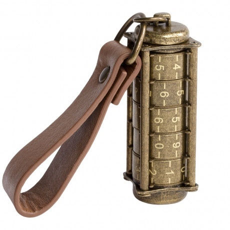 Logotrade promotional gift image of: Cryptex, Antique Gold USB flash drive with combination lock 16 Gb