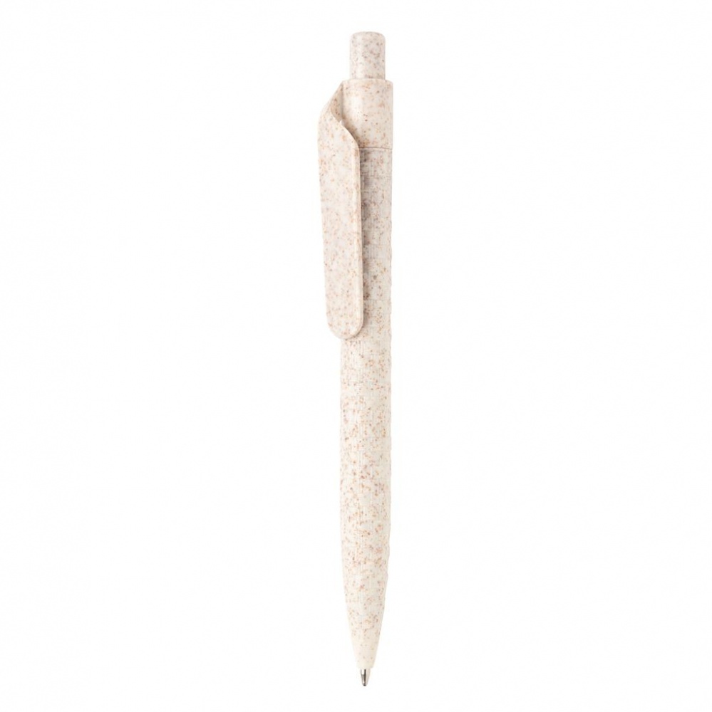 Logo trade promotional merchandise picture of: Wheatstraw pen, white