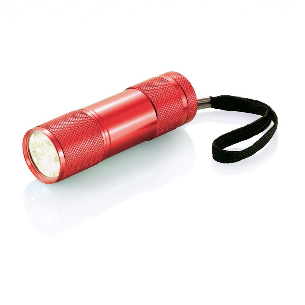 Logotrade promotional merchandise image of: Quattro torch, red with personalized name and sleeve in a gift wrap