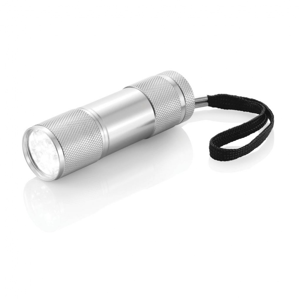 Logotrade business gifts photo of: Quattro torch silver with personalized name and sleeve in a gift wrap