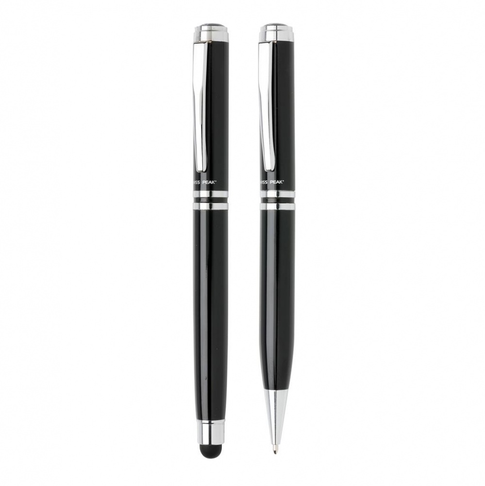 Logotrade promotional product picture of: Swiss Peak executive pen set, personalized name, sleeve and gift wrap