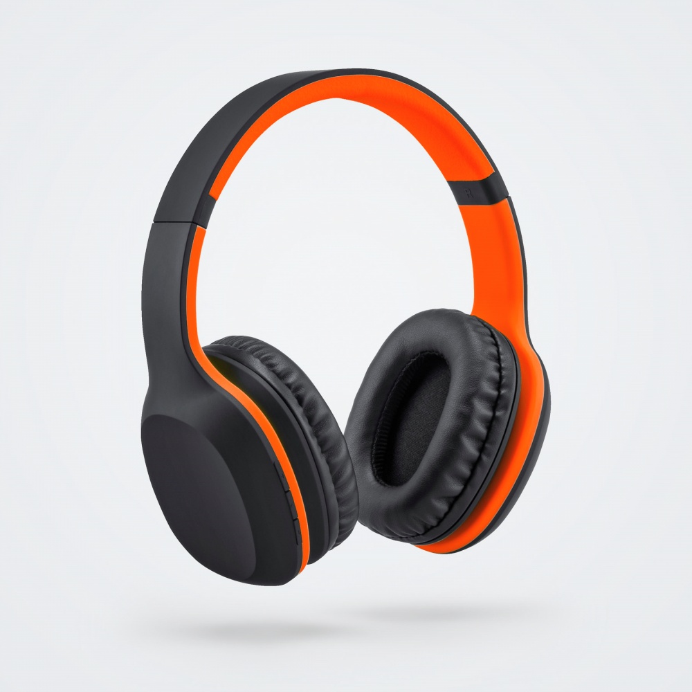 Logo trade promotional item photo of: Wireless headphones Colorissimo, orange