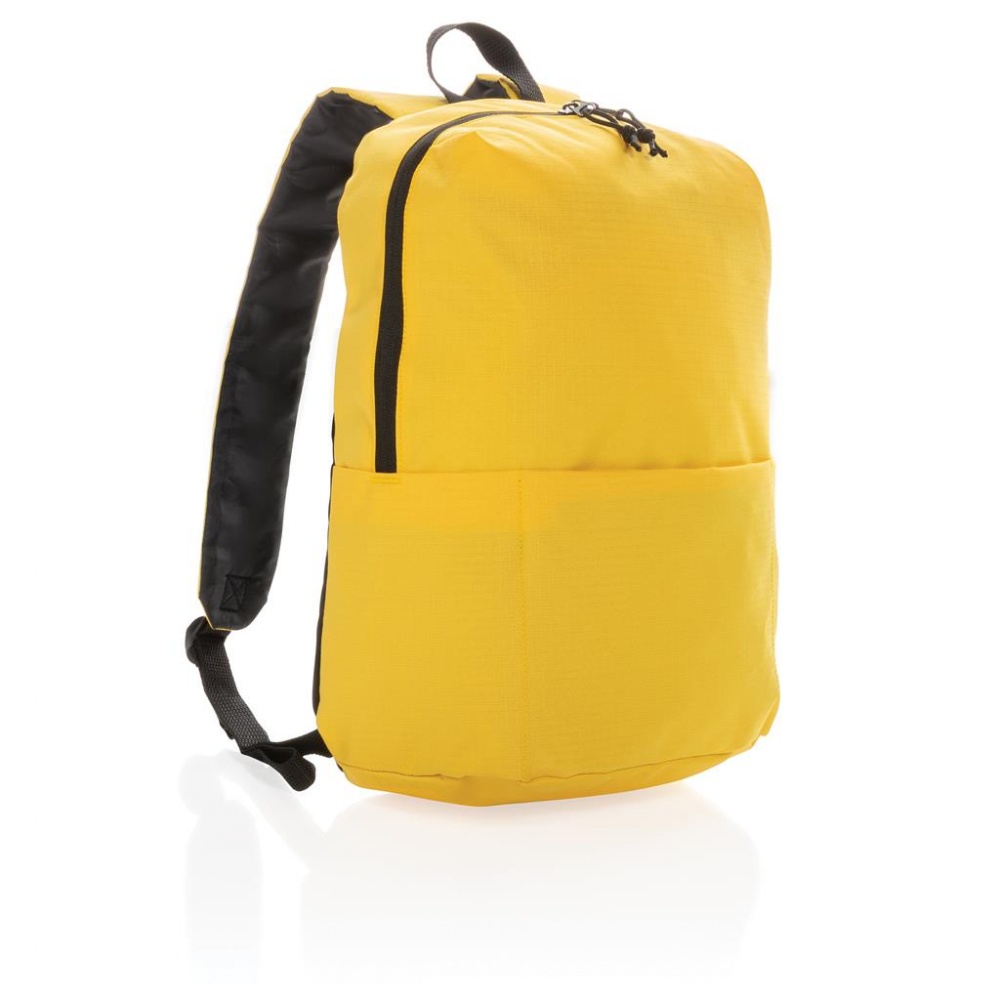 Logo trade promotional giveaways image of: Casual backpack PVC free, yellow