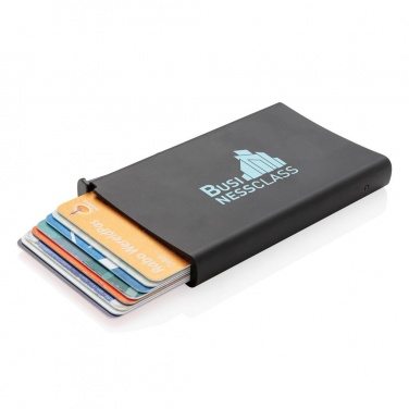 Logo trade advertising products picture of: Standard aluminium RFID cardholder, black