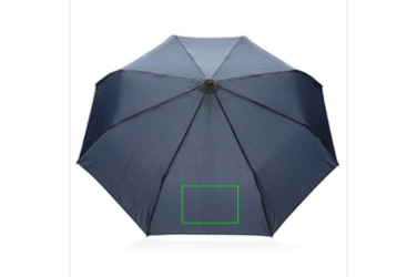 Logo trade promotional giveaway photo of: Auto open/close 21" RPET umbrella, navy