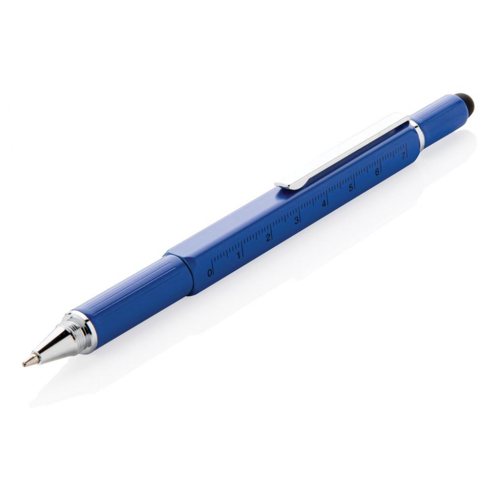 Logotrade corporate gift image of: 5-in-1 aluminium toolpen, blue