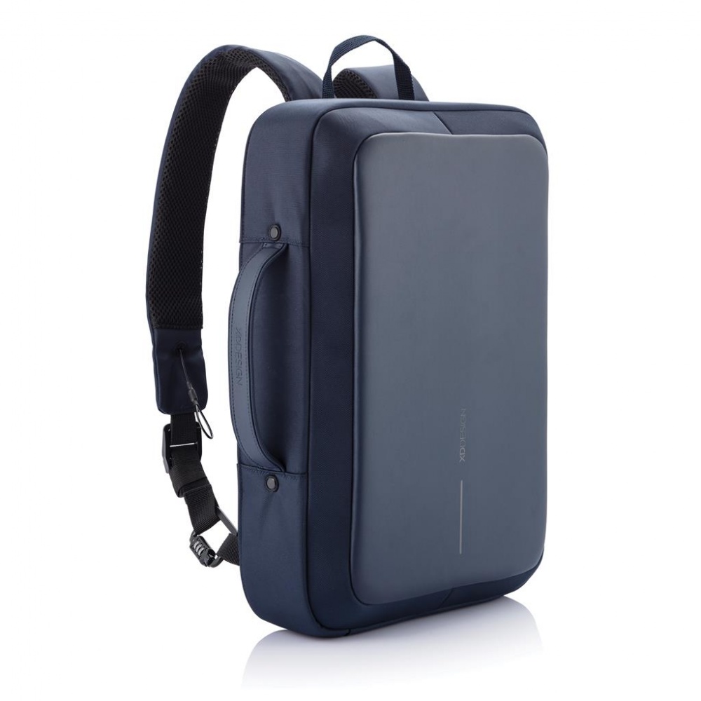 Logo trade advertising products image of: Bobby Bizz anti-theft backpack & briefcase, blue