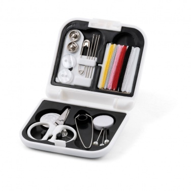 Logo trade corporate gift photo of: BILBO travel sewing kit, white