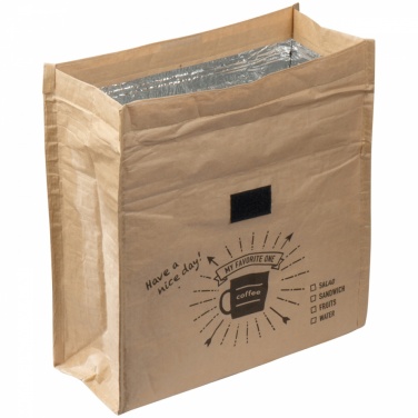 Logo trade promotional gifts image of: Insulated bag -retro design, Beige