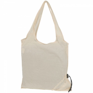 Logo trade promotional gifts image of: Foldable cotton bag, White