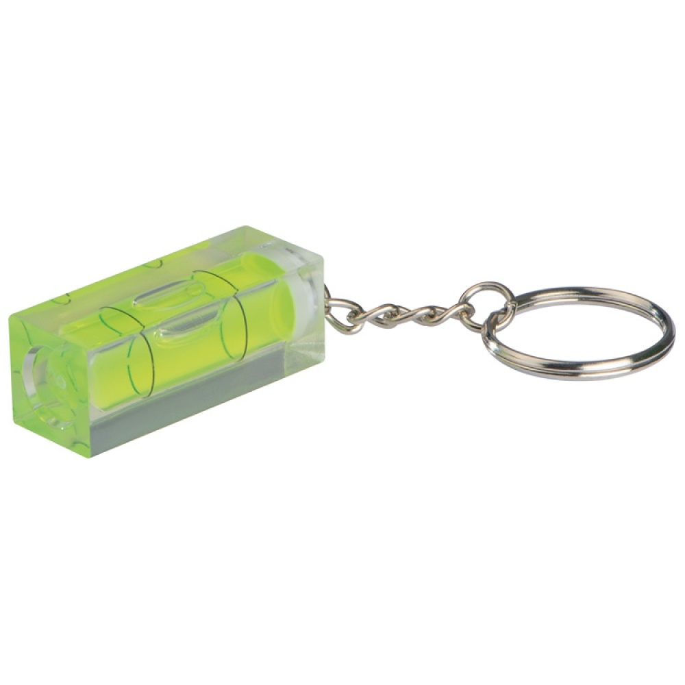 Logotrade advertising products photo of: Spirit level keyring, Yellow