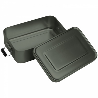 Logo trade advertising products picture of: Aluminum lunch box with closure, Grey