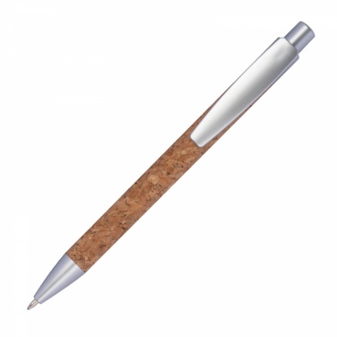 Logo trade promotional merchandise image of: Cork ballpen, Brown