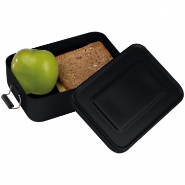 Logotrade promotional items photo of: Aluminum lunch box with closure, Black