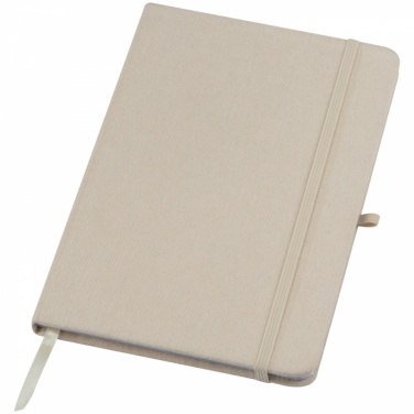 Logo trade promotional items picture of: Canvas notebook A5, Beige