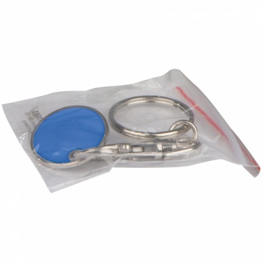 Logotrade advertising product image of: Keyring with shopping coin, Blue