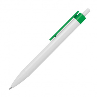 Logotrade promotional giveaway image of: Ballpen with colored clip, Green