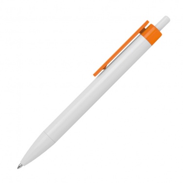 Logo trade corporate gifts image of: Ballpen with colored clip, Orange