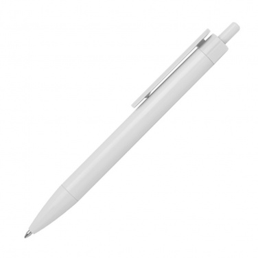 Logo trade corporate gift photo of: Ballpen with colored clip, White