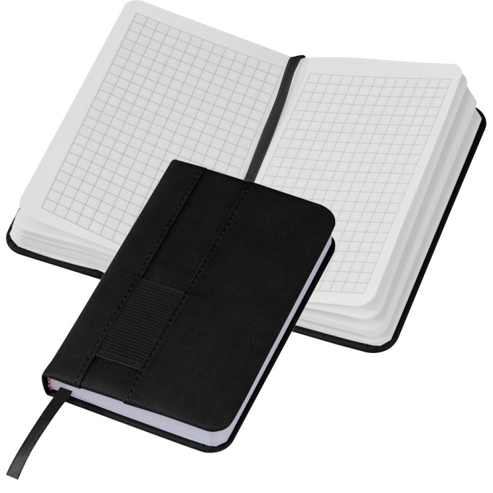 Logo trade corporate gifts picture of: Notebook with pocket A6, Black