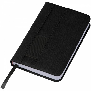 Logo trade promotional gifts picture of: Notebook with pocket A6, Black