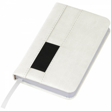 Logo trade promotional giveaway photo of: Notebook with pocket A6, White