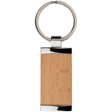 Logo trade advertising products picture of: Keyring with wooden stick, Brown