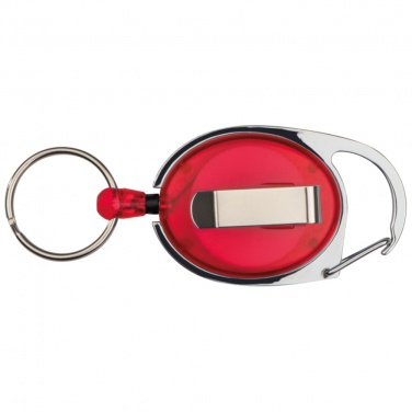 Logotrade corporate gifts photo of: Retractable keyring with carabiner, Red