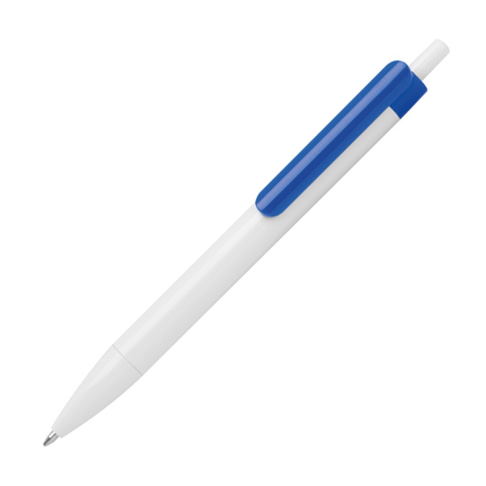 Logo trade promotional giveaways picture of: Ballpen with colored clip, Blue