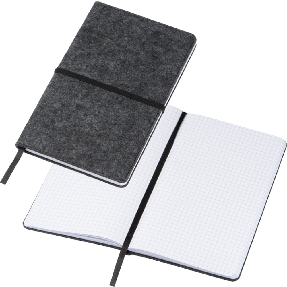 Logotrade corporate gift image of: Felt notebook A5, Grey