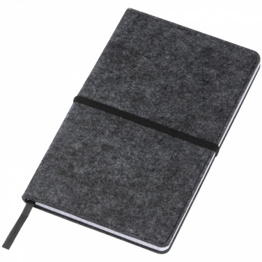 Logotrade business gift image of: Felt notebook A5, Grey