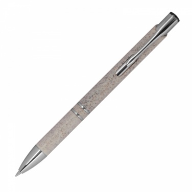 Logotrade promotional merchandise photo of: Nature ballpen with silver applications, Beige