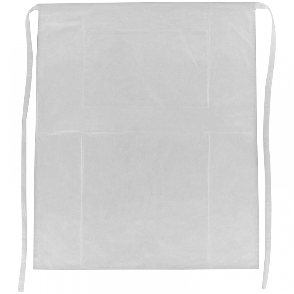 Logotrade promotional product picture of: Apron - large 180 g Eco tex, White