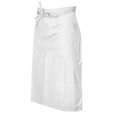 Logo trade corporate gift photo of: Apron - large 180 g Eco tex, White