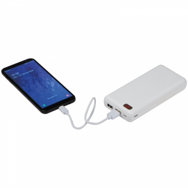 Logotrade promotional product picture of: Power bank 20.000 mAh, White