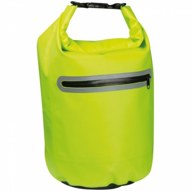 Logo trade promotional giveaways image of: Waterproof bag with reflective stripes, Yellow