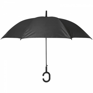 Logo trade promotional merchandise photo of: Hands-free umbrella, Black