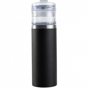 Logo trade corporate gift photo of: Vacuum bottle DOMINIKA, Black