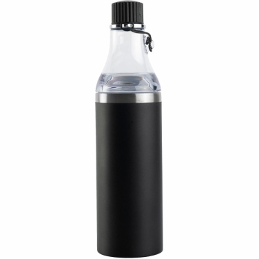 Logo trade promotional giveaway photo of: Vacuum bottle DOMINIKA, Black