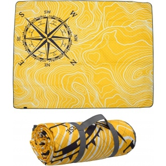 Logotrade advertising products photo of: Foldable picnic blanket ALVERNIA, Yellow