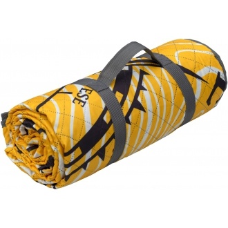 Logo trade business gift photo of: Foldable picnic blanket ALVERNIA, Yellow