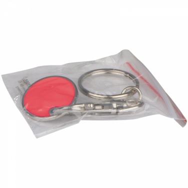 Logotrade advertising product image of: Keyring with shopping coin, Red