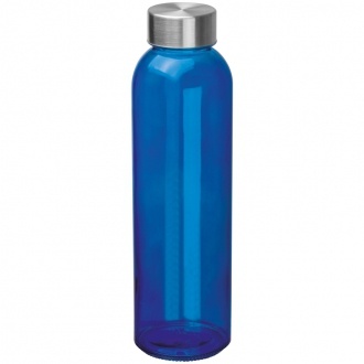 Logo trade advertising product photo of: Transparent drinking bottle with imprint, blue