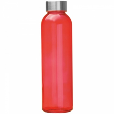 Logotrade promotional merchandise image of: Transparent drinking bottle with grey lid, red