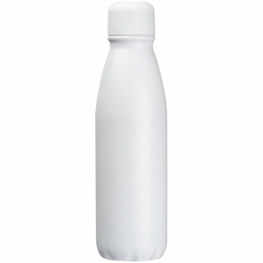 Logo trade corporate gifts image of: Aluminium drinking bottle 600 ml, White