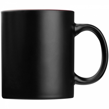 Logo trade promotional items picture of: Black mug with colored inside, Red