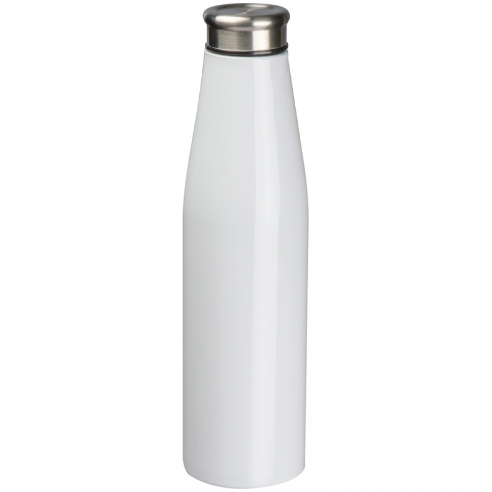 Logo trade promotional giveaways image of: Drinking bottle 750 ml, White