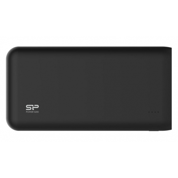 Logo trade promotional giveaways picture of: Power Bank Silicon Power S200, Black/White