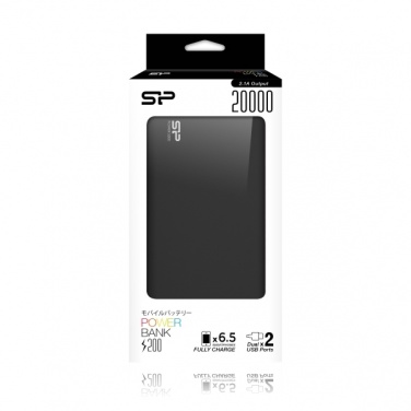 Logo trade business gift photo of: Power Bank Silicon Power S200, Black/White