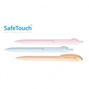 Logotrade promotional merchandise picture of: Golff Safe Touch antibacterial ballpoint pen, white